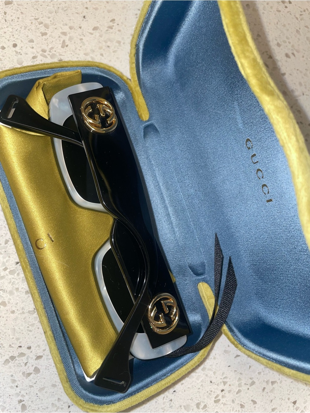 Gucci Black Sunglasses with Gold GG